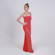 Mirror-Studded Bodycon Evening Gown