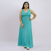 Pleated Lurex Shimmer Maxi Dress
