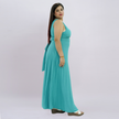 Pleated Lurex Shimmer Maxi Dress