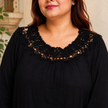 Round Neck Lace Detail Tunic