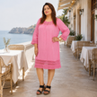 Round Neck Lace Detail Tunic