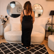 Ruche & Frill Midi Dress with Net Shrug