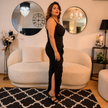 Ruche & Frill Midi Dress with Net Shrug