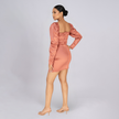 Ruched Satin Bodycon Dress