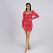 Ruched Satin Bodycon Dress