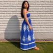 Santorini Smocked Cotton Maxi Dress