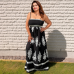 Santorini Smocked Cotton Maxi Dress