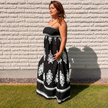 Santorini Smocked Cotton Maxi Dress