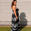 Santorini Smocked Cotton Maxi Dress