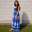 Santorini Smocked Cotton Maxi Dress