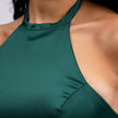 Satin Halter Neck Slit Prom Gown