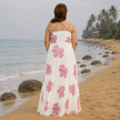 Seaside Coral Print Maxi Set with Tie-Front Shrug