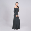 Shimmering Ruched Off-Shoulder Evening Gown