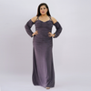 Shimmering Ruched Off-Shoulder Evening Gown