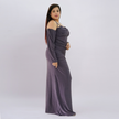 Shimmering Ruched Off-Shoulder Evening Gown