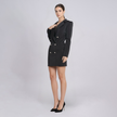 Sophisticated Double-Breasted Blazer Mini Dress