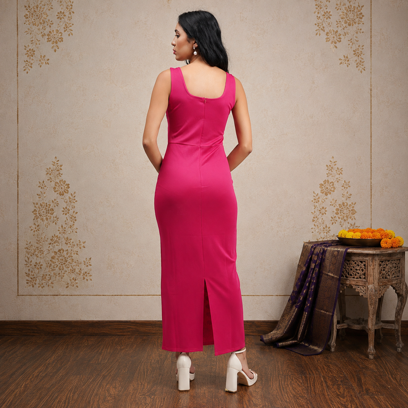 Stone Embellished Maxi Dress