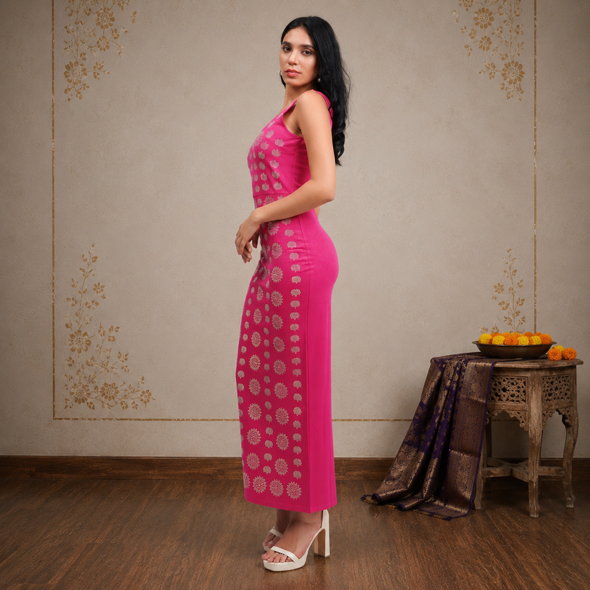 Stone Embellished Maxi Dress