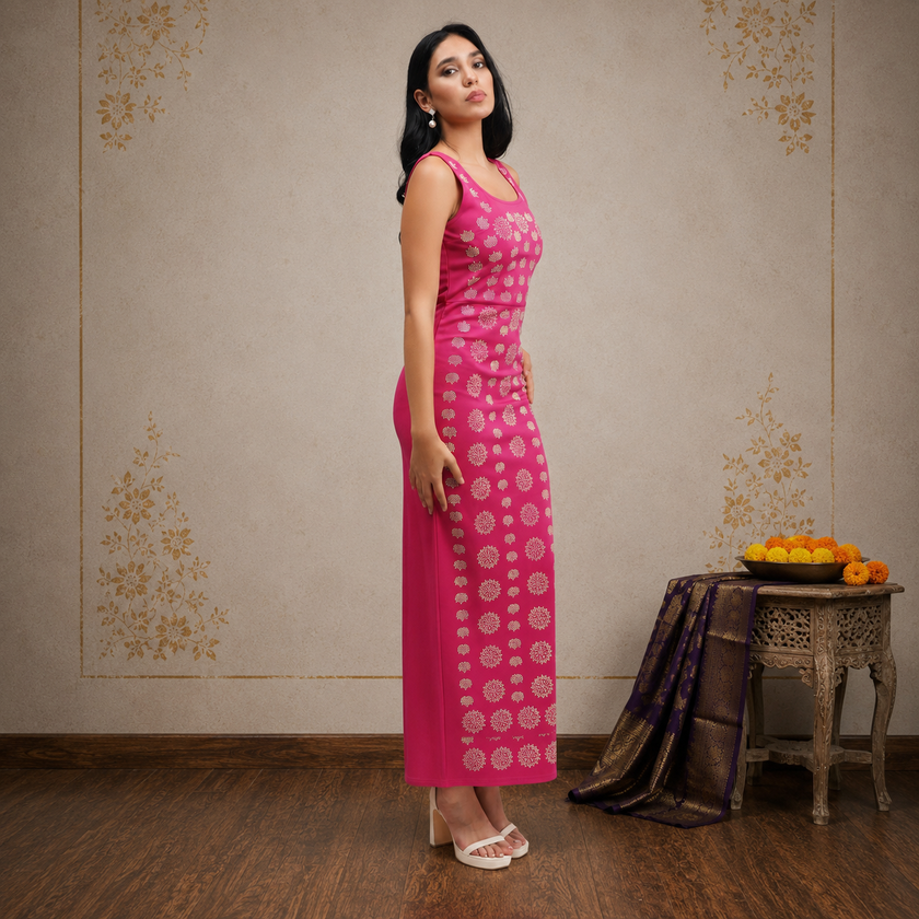 Stone Embellished Maxi Dress
