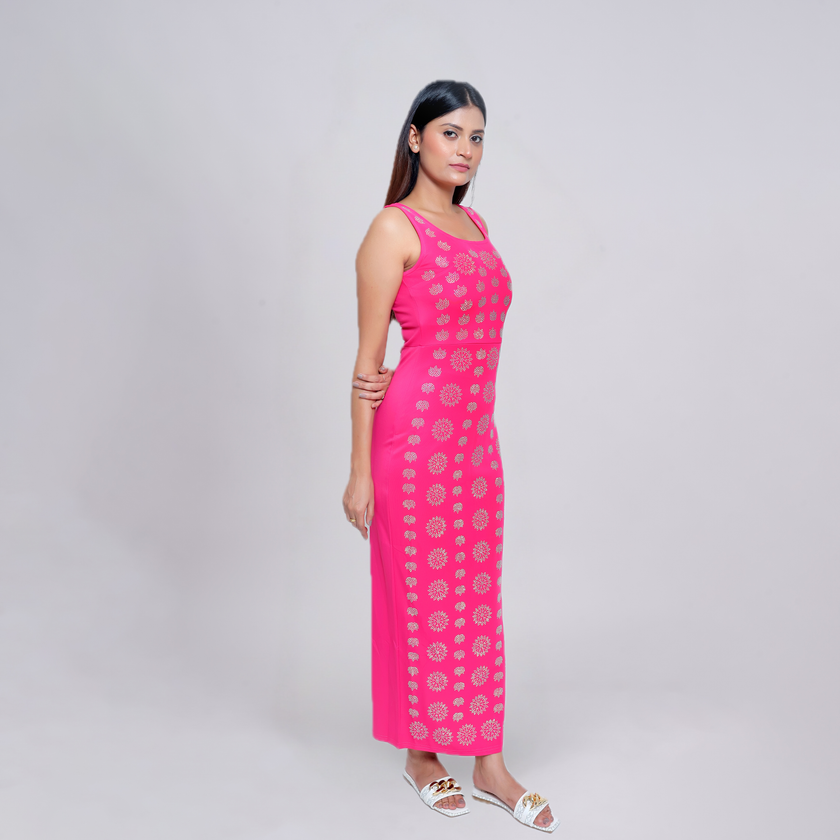Stone Embellished Maxi Dress