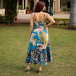 Tropical Print Ruffled Tiered Maxi Dress