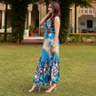 Tropical Print Ruffled Tiered Maxi Dress