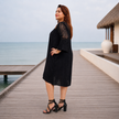 V-Neck Lace Sleeve Tunic