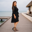 V-Neck Lace Sleeve Tunic