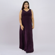 V-neck Velvet-effect Sparkle Maxi Dress
