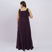 V-neck Velvet-effect Sparkle Maxi Dress