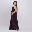 V-neck Velvet-effect Sparkle Maxi Dress