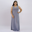 V-neck Velvet-effect Sparkle Maxi Dress
