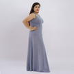 V-neck Velvet-effect Sparkle Maxi Dress