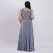 V-neck Velvet-effect Sparkle Maxi Dress