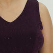 V-neck Velvet-effect Sparkle Maxi Dress