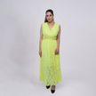 V‑Neck Lace Maxi Dress with Crochet Waist