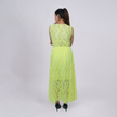 V‑Neck Lace Maxi Dress with Crochet Waist