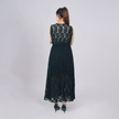 V‑Neck Lace Maxi Dress with Crochet Waist