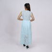 V‑Neck Lace Maxi Dress with Crochet Waist