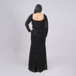 Velvet Damasque Sweetheart Gown with Thigh-High Slit