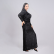 Velvet Damasque Sweetheart Gown with Thigh-High Slit