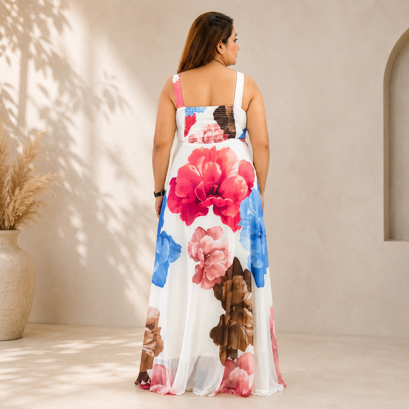 Watercolor Floral Maxi Dress